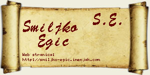 Smiljko Egić vizit kartica